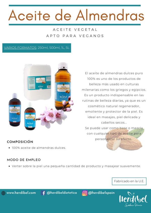 Aceite de Almendras: Beneficios - Herbolario Casa Pià